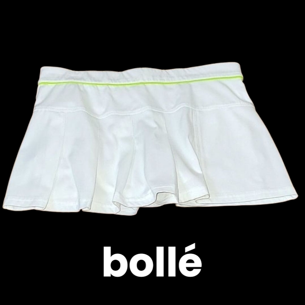 bolle Pleated Mini Skirt/Skort, Tennis Skort, M, White, EUC